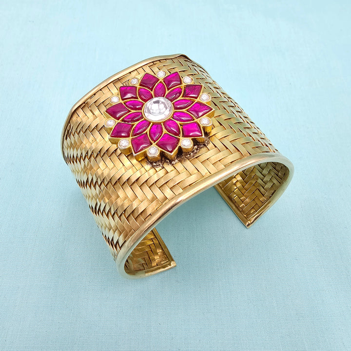 Silver Kundan Bracelet