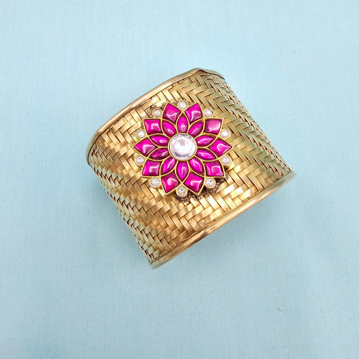 Silver Kundan Bracelet