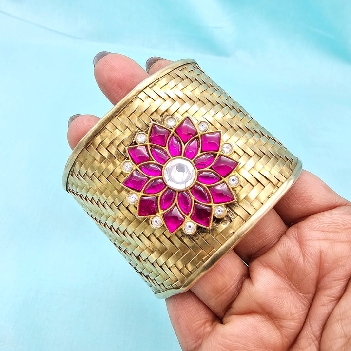 Silver Kundan Bracelet