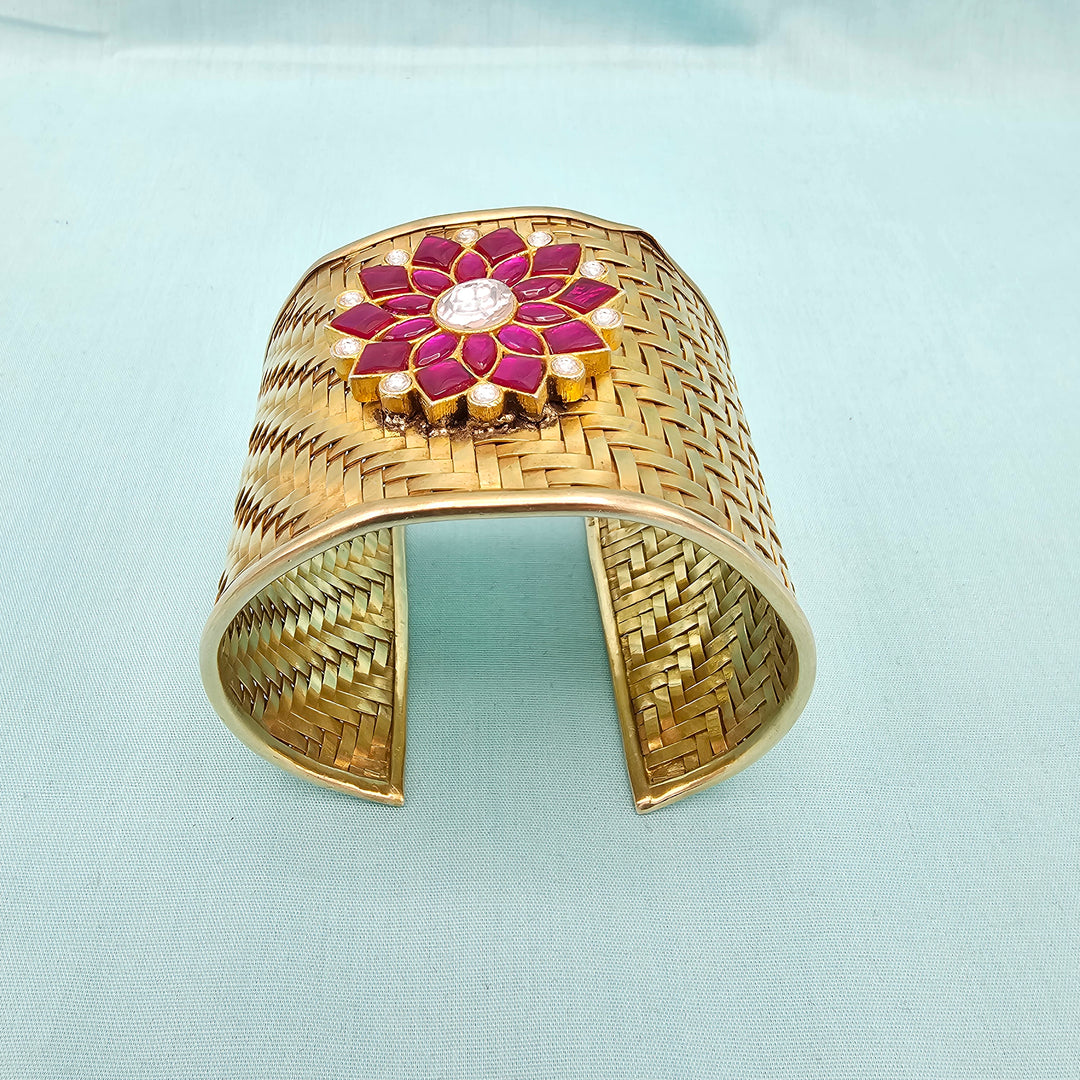 Silver Kundan Bracelet