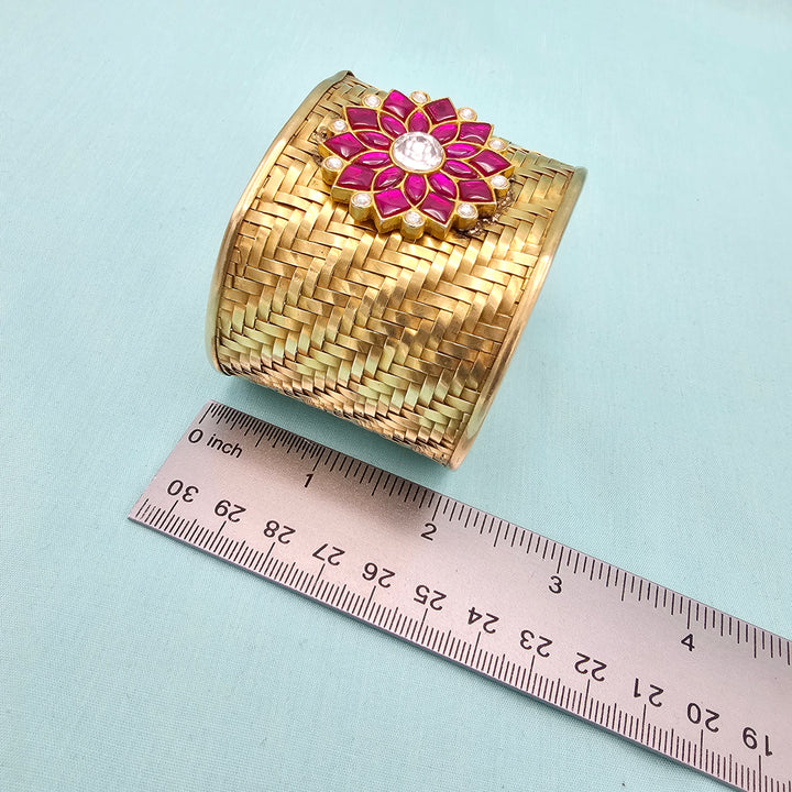 Silver Kundan Bracelet