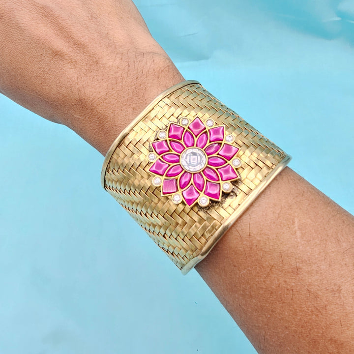 Silver Kundan Bracelet