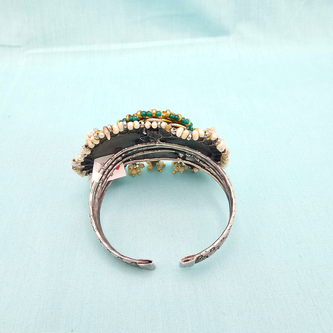 Dual tone  Kundan Bracelet