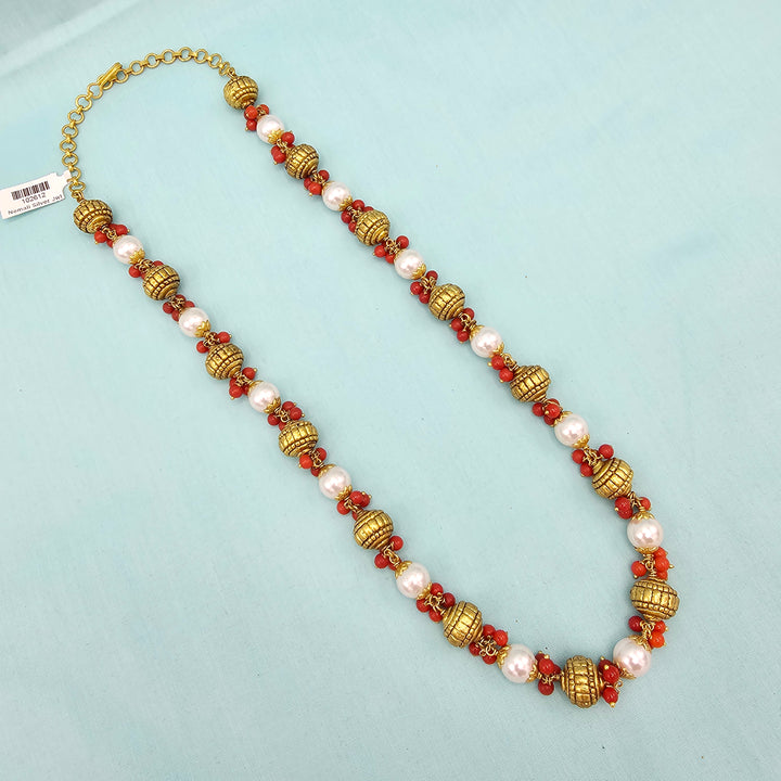 Nakshi Coral Pearl Chain