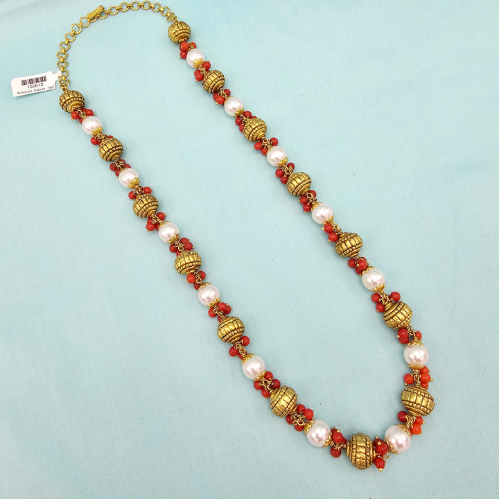 Nakshi Coral Pearl Chain