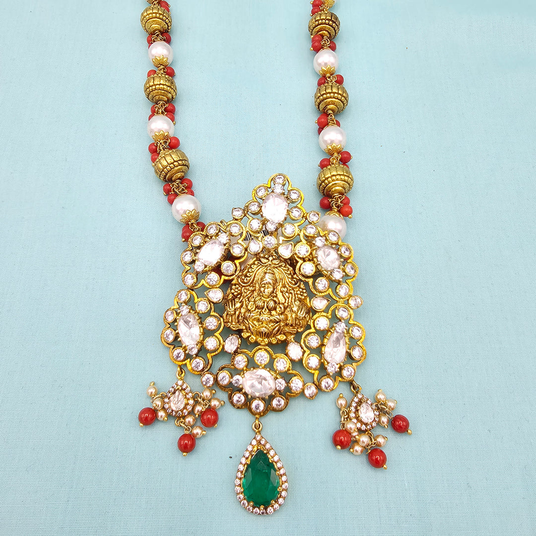 Nakshi Coral Pearl Chain