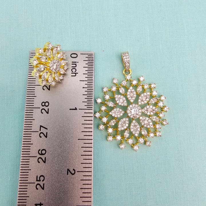 Full White CZ Pendant Set