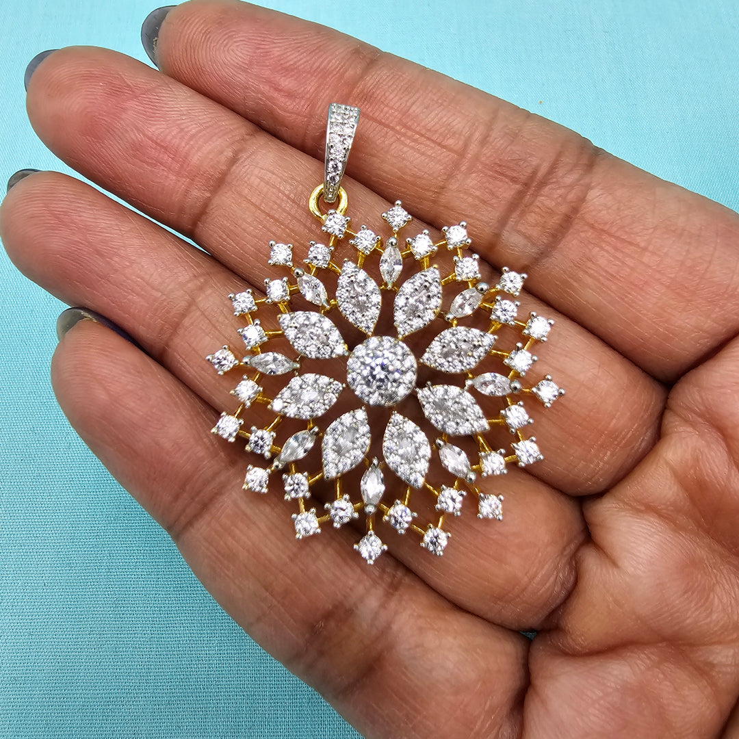 Full White CZ Pendant Set