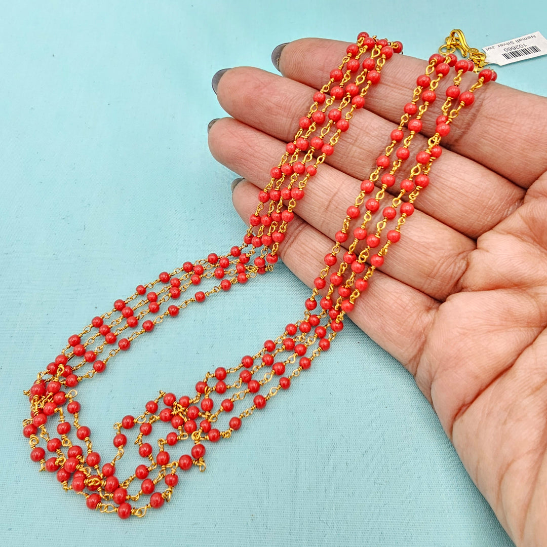 4L Silver Coral Chain