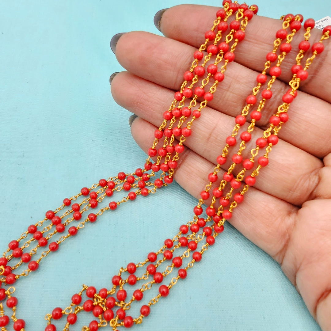 4L Silver Coral Chain