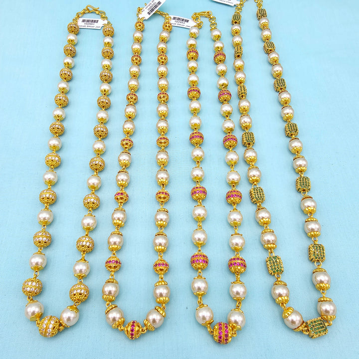 Rich CZ ball Silver Chain