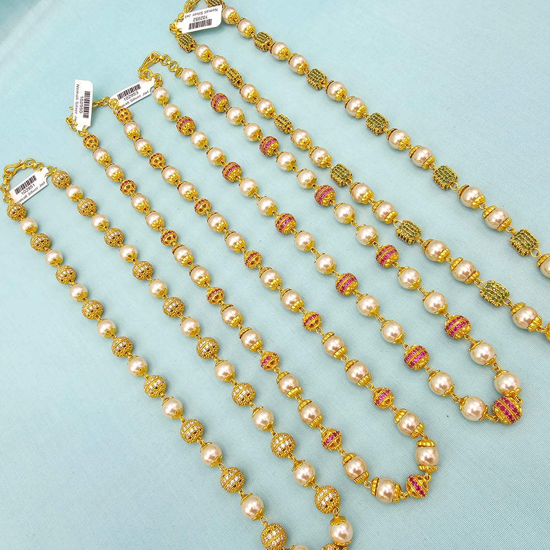 Rich CZ ball Silver Chain