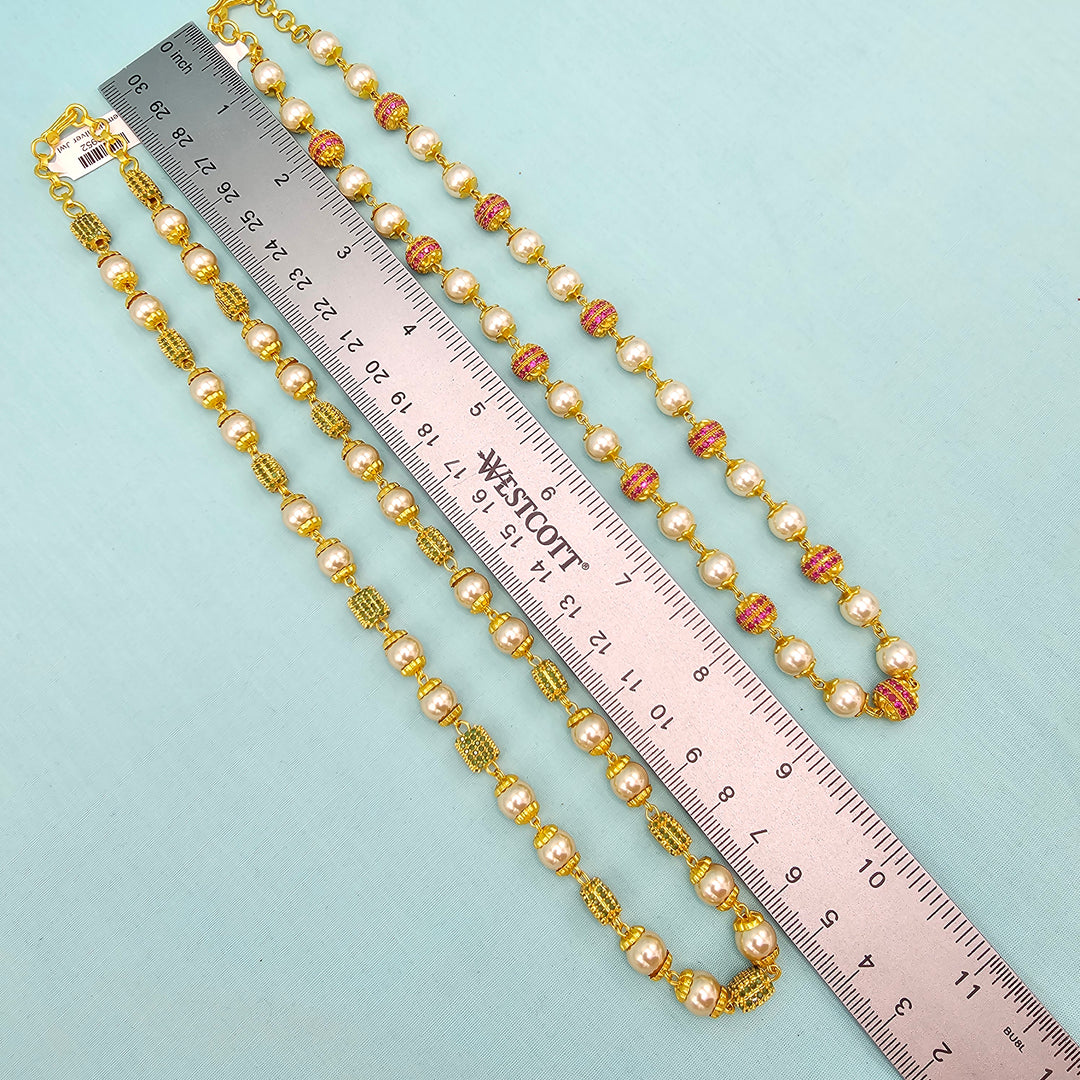 Rich CZ ball Silver Chain