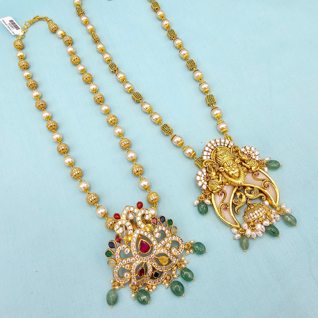 Rich CZ ball Silver Chain