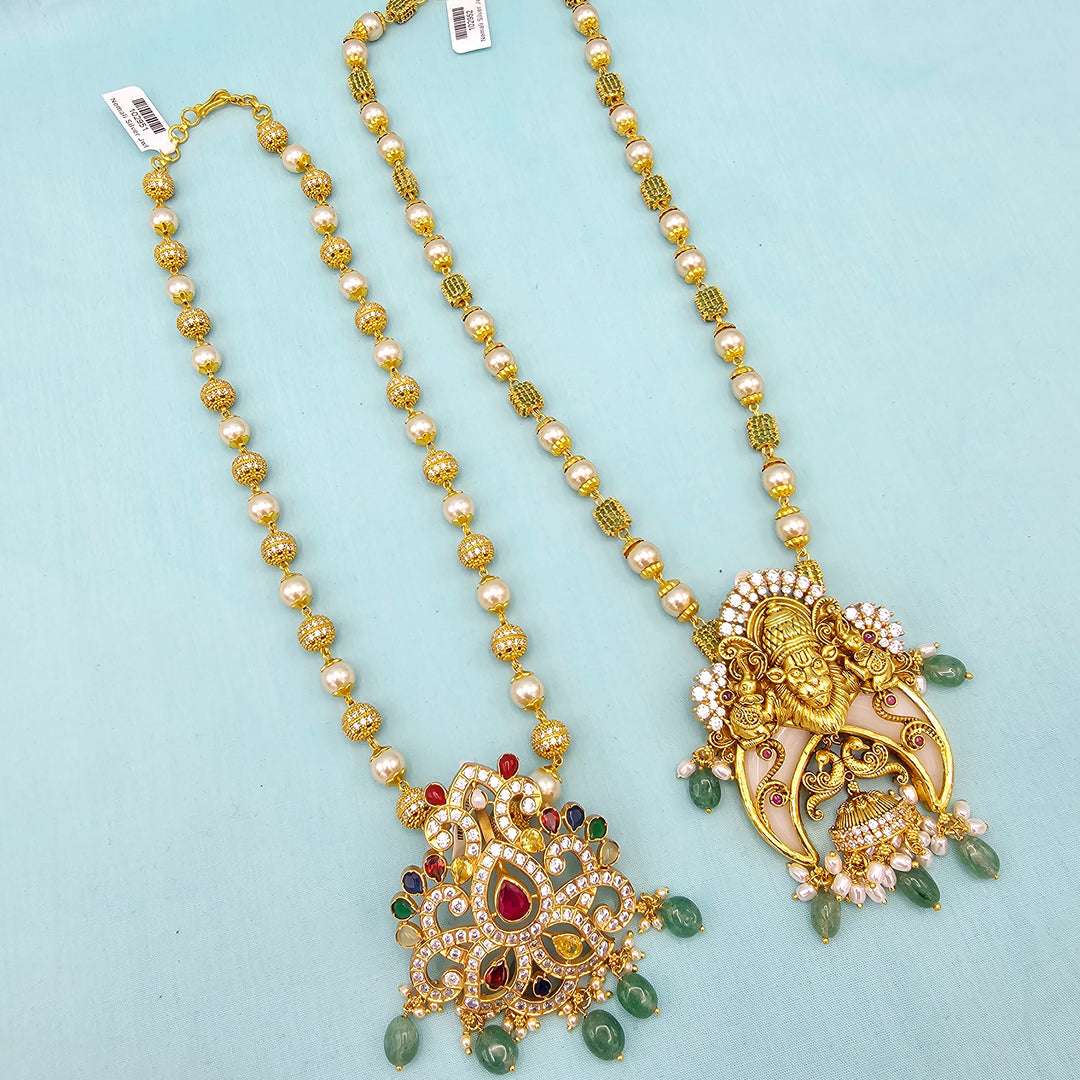 Rich CZ ball Silver Chain