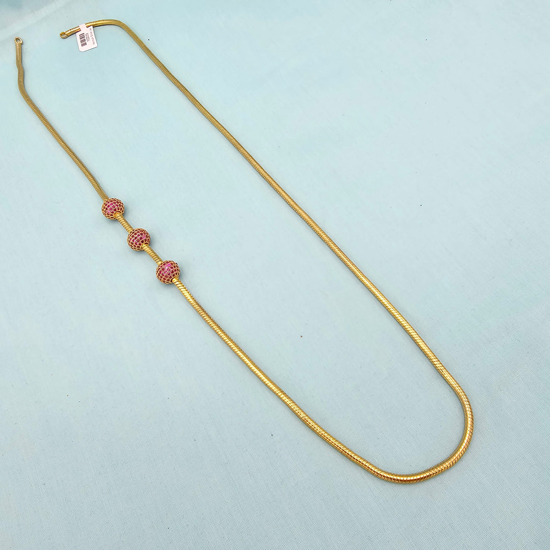 Side Pendent Silver Chain