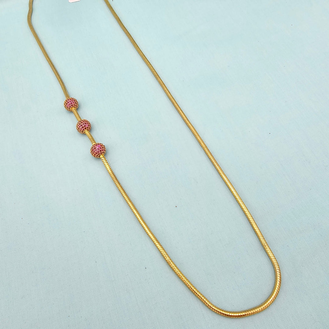 Side Pendent Silver Chain