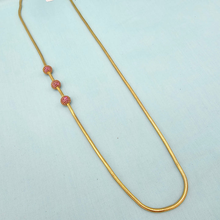 Side Pendent Silver Chain