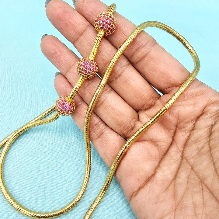 Side Pendent Silver Chain