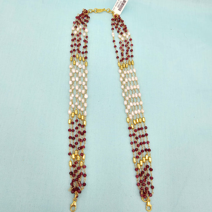 Red Rice pearls Chain