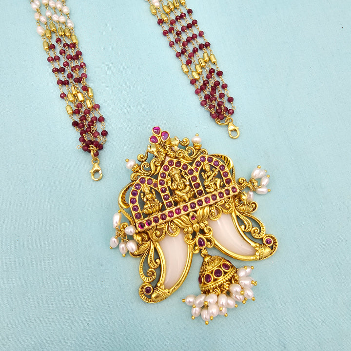Red Rice pearls Chain