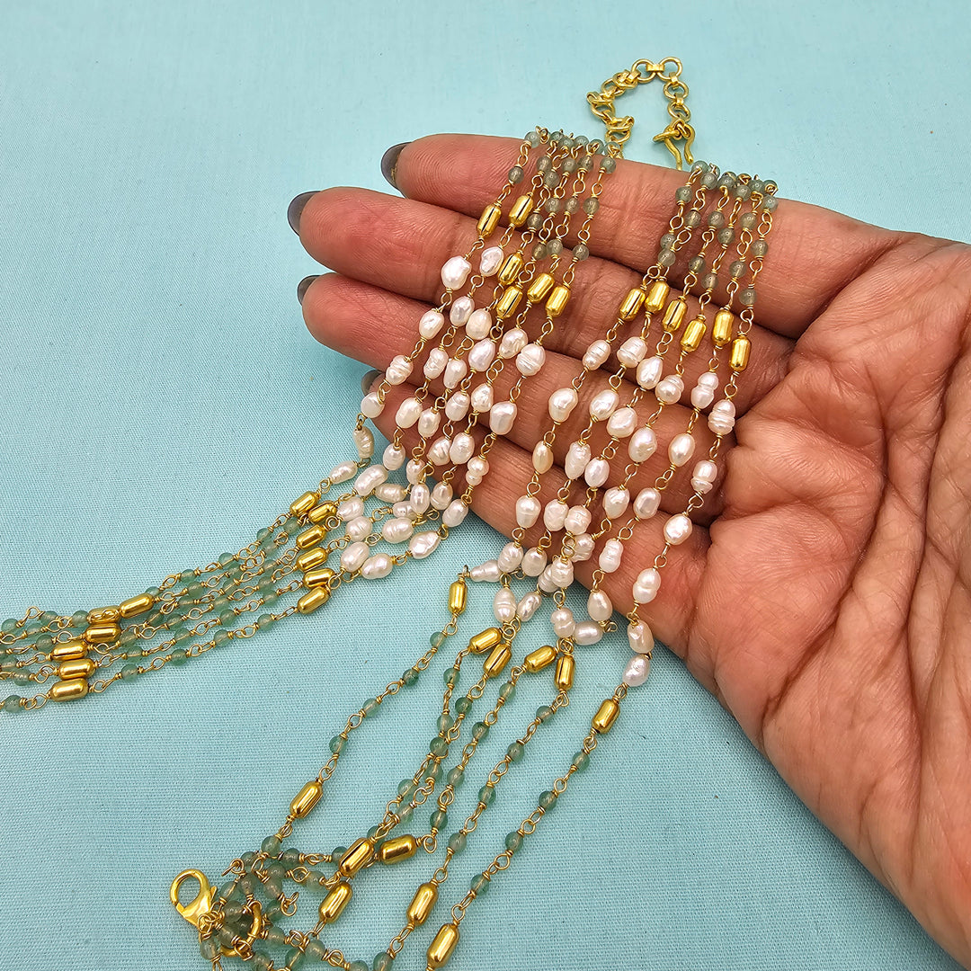 Green Chain Rice pearls