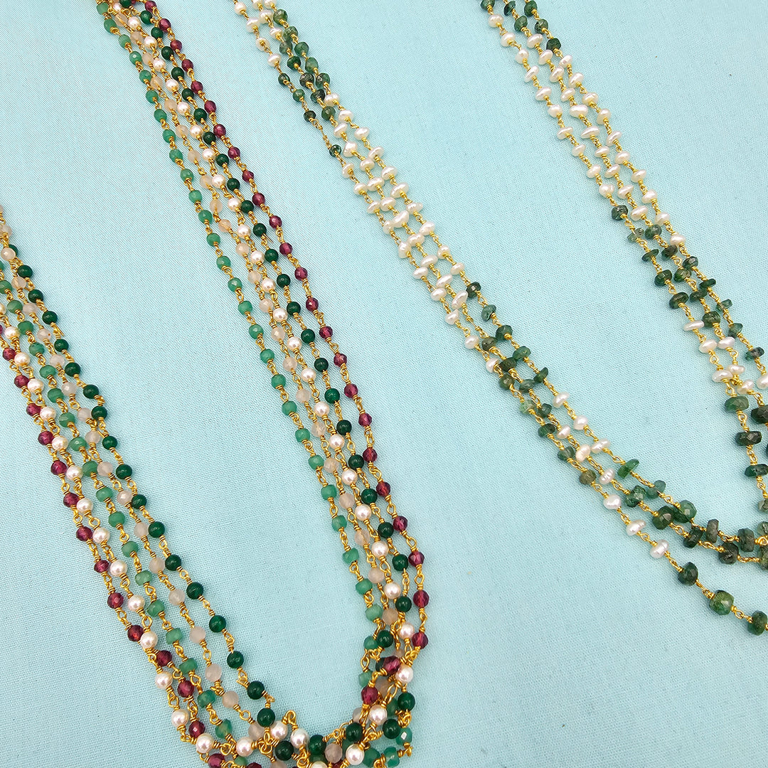 Silver Multi layer Chains