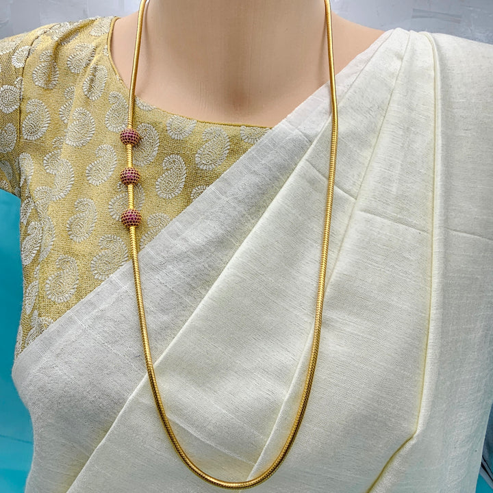 Side Pendent Silver Chain