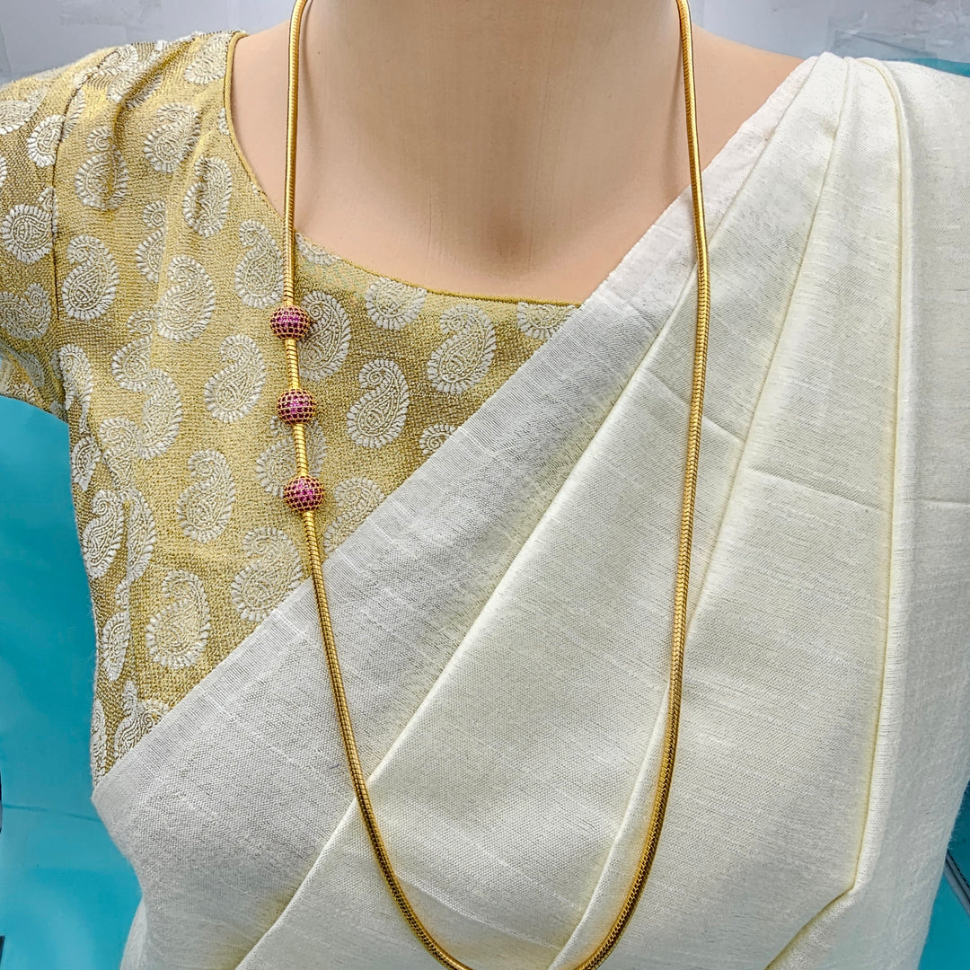 Side Pendent Silver Chain