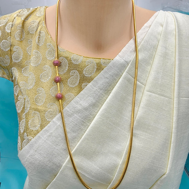Side Pendent Silver Chain