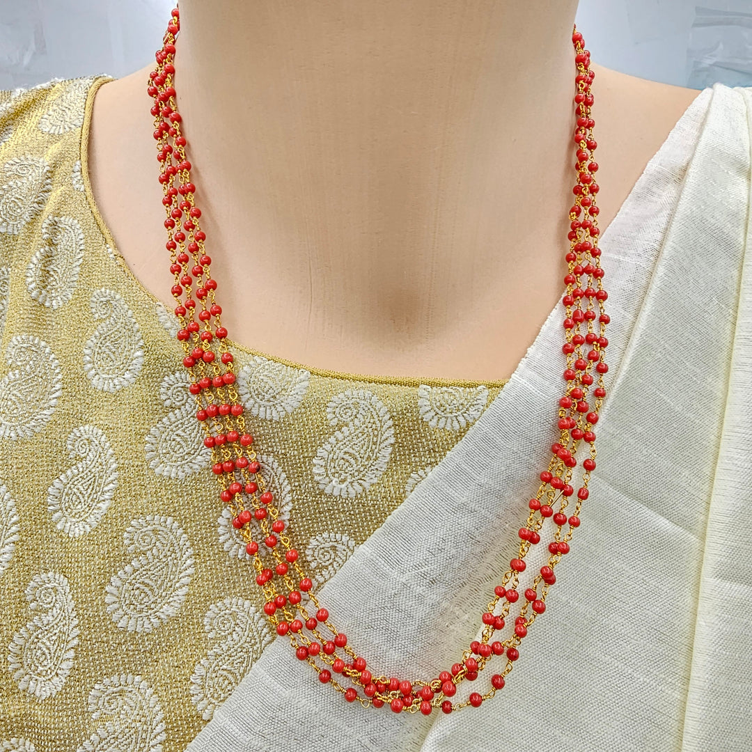 4L Silver Coral Chain