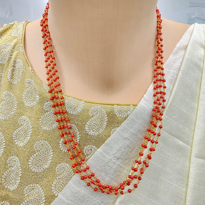 4L Silver Coral Chain