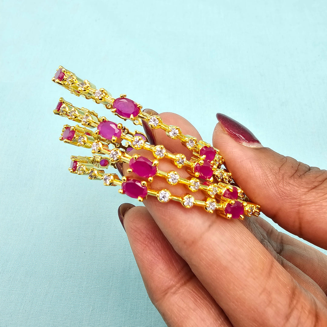 Kids Pink Bangles 4Pc Set