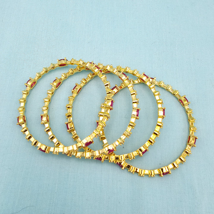 Kids Pink Bangles 4Pc Set