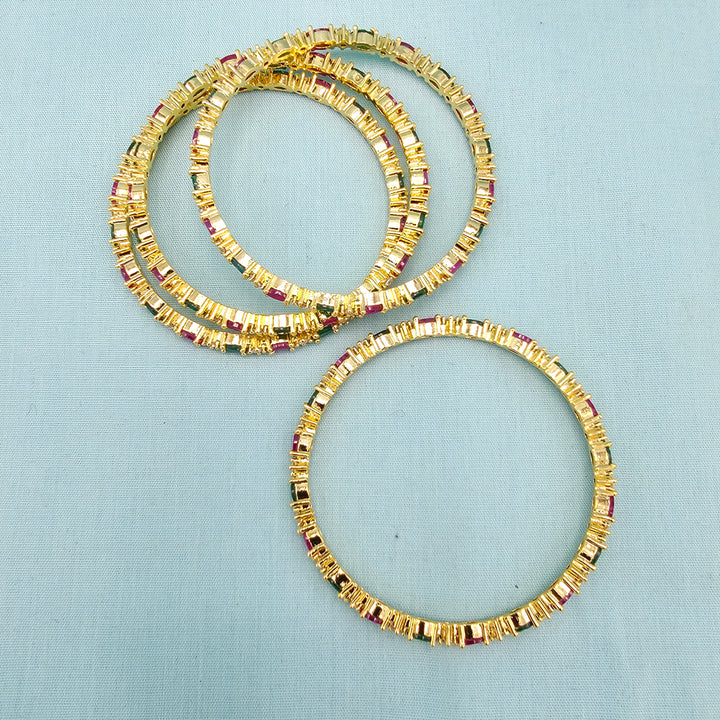 Kids Pink Bangles 4Pc Set