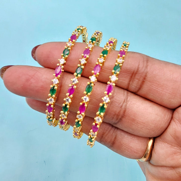 Kids Pink Bangles 4Pc Set