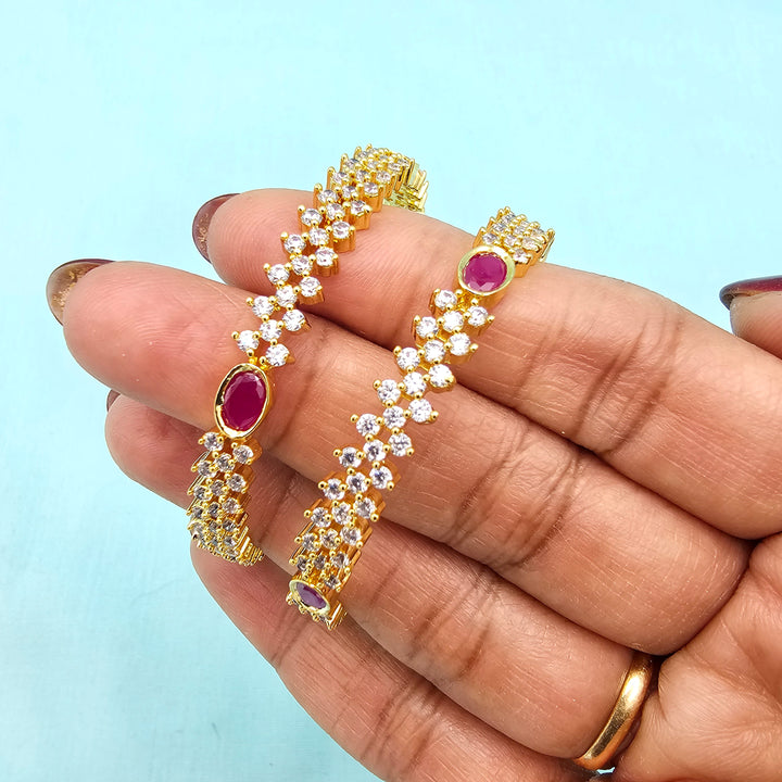 Kids Pink Bangles 2Pc Set