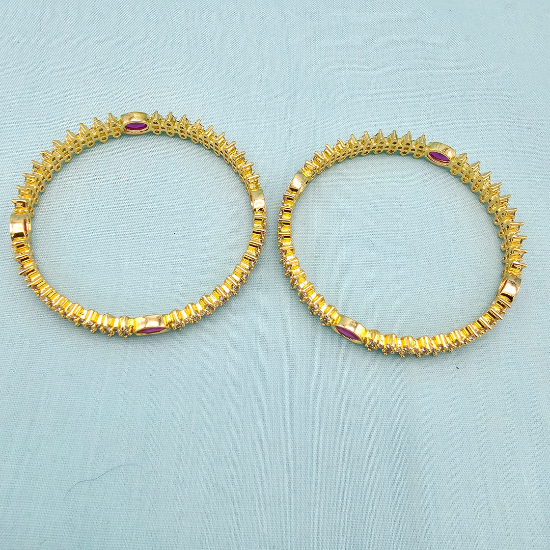 Kids Pink Bangles 2Pc Set