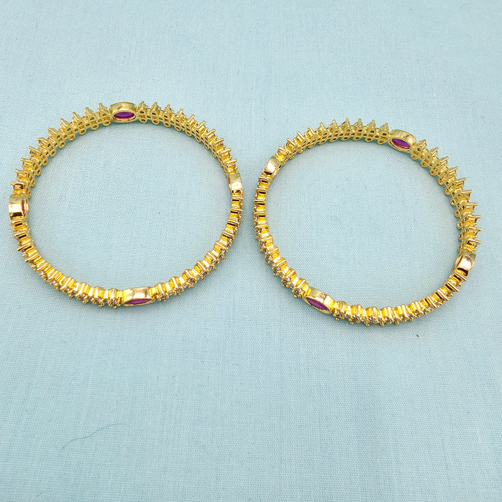 Kids Pink Bangles 2Pc Set