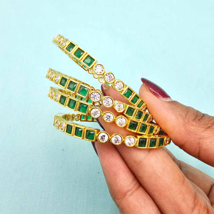 Kids Emerald Bangles 4Pc