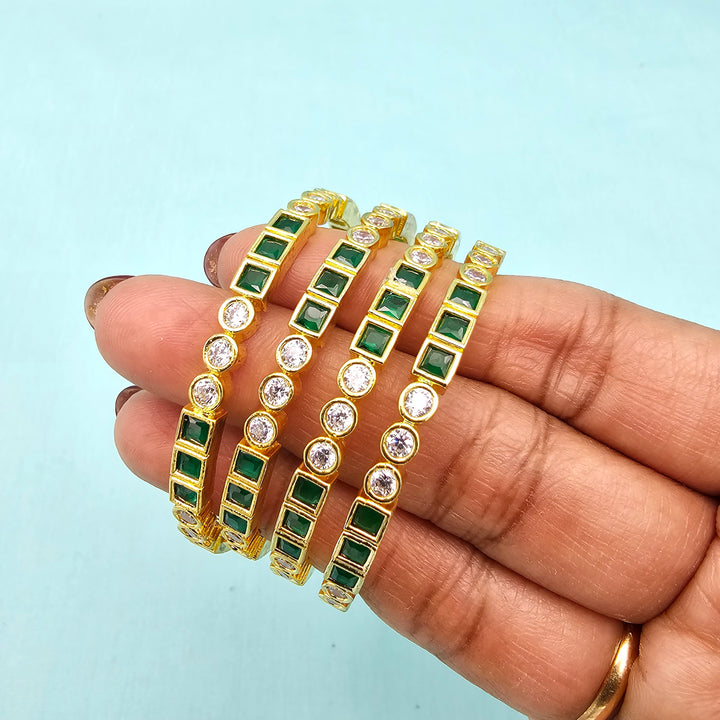 Kids Emerald Bangles 4Pc