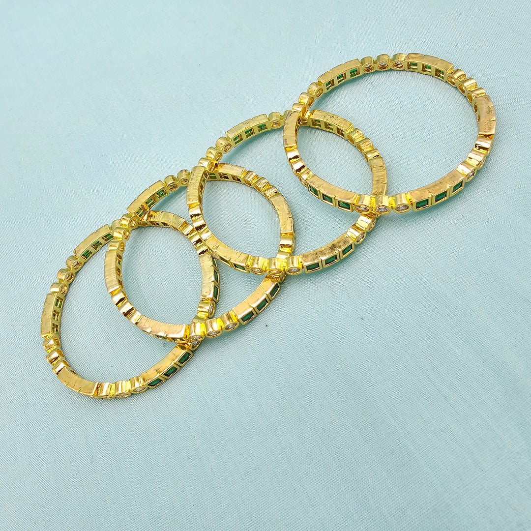 Kids Emerald Bangles 4Pc
