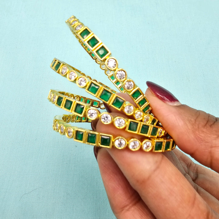 Kids Emerald Bangles 4Pc