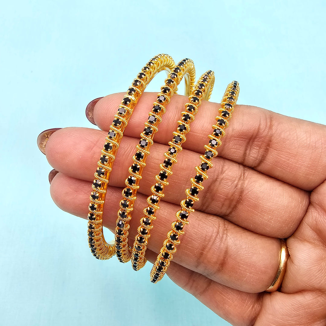 Black Stone Bangles