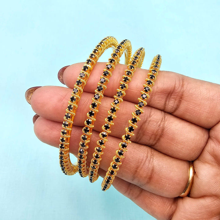 Black Stone Bangles
