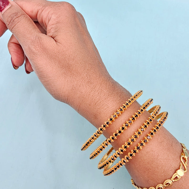 Black Stone Bangles
