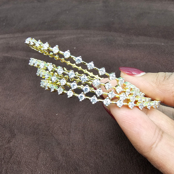 4pc White CZ Bangles
