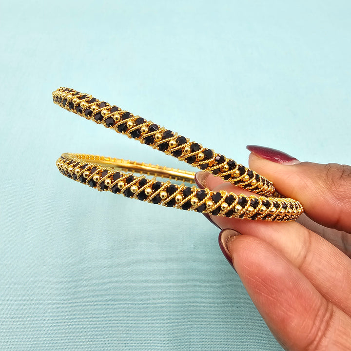 Black beads Bangles