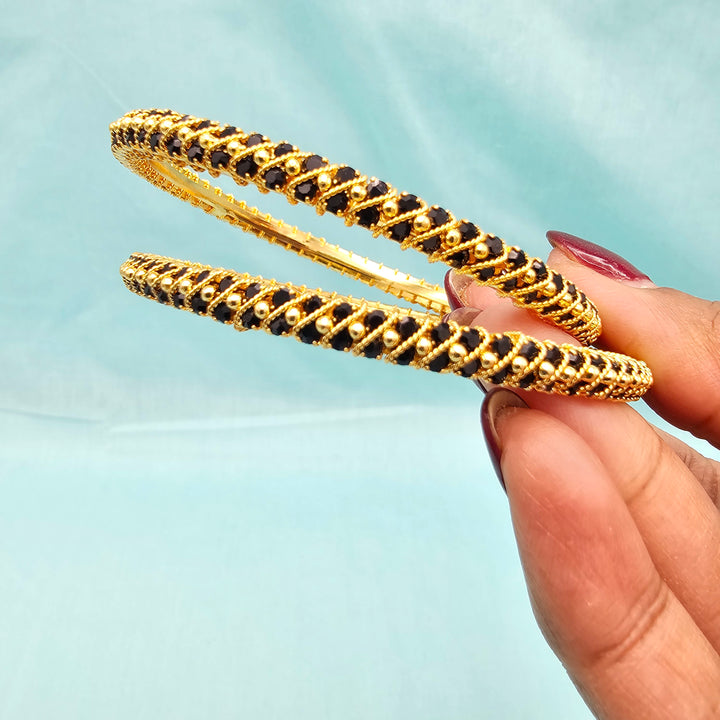 Black beads Bangles