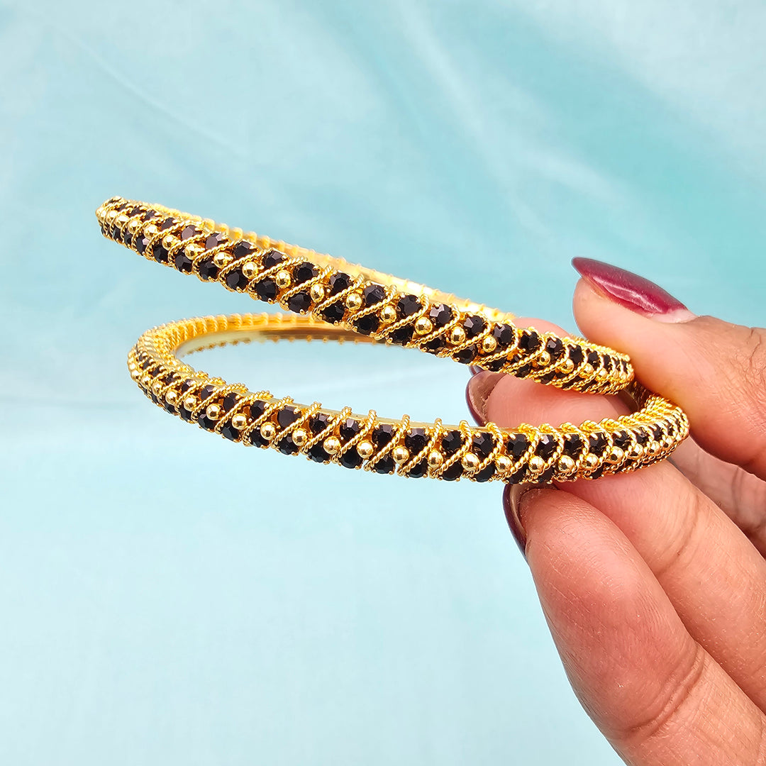 Black beads Bangles